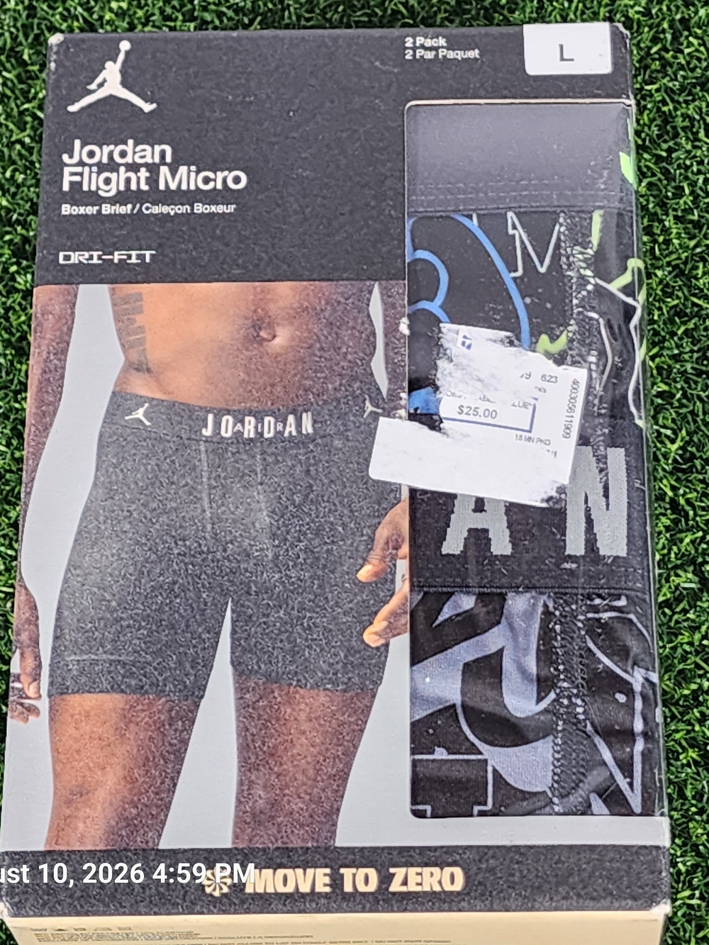 Jordan Flight Micro Dri-FIT Boxer Briefs - Black with Blue & Green Accents